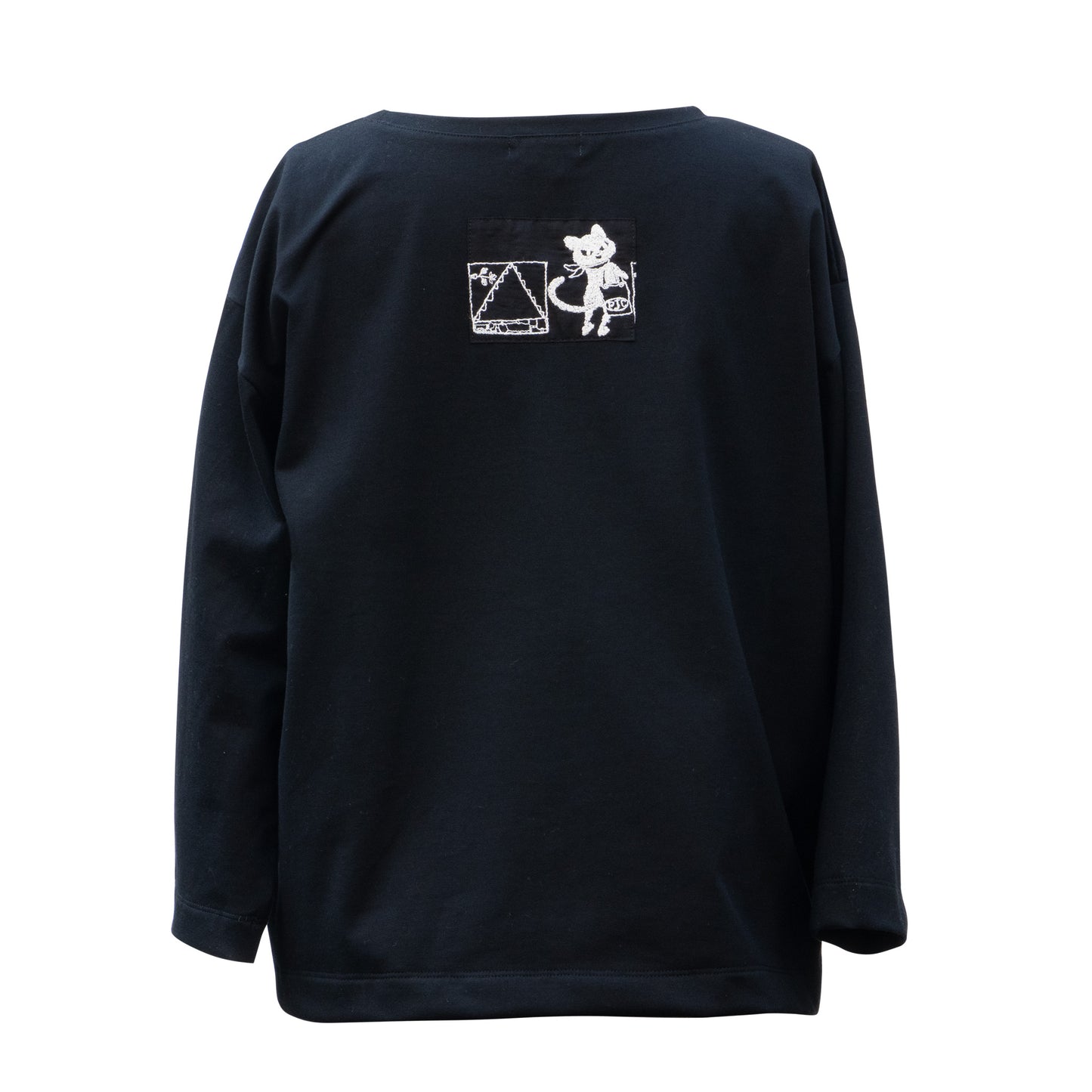 街クロッチ 七分袖Tシャツ 黒