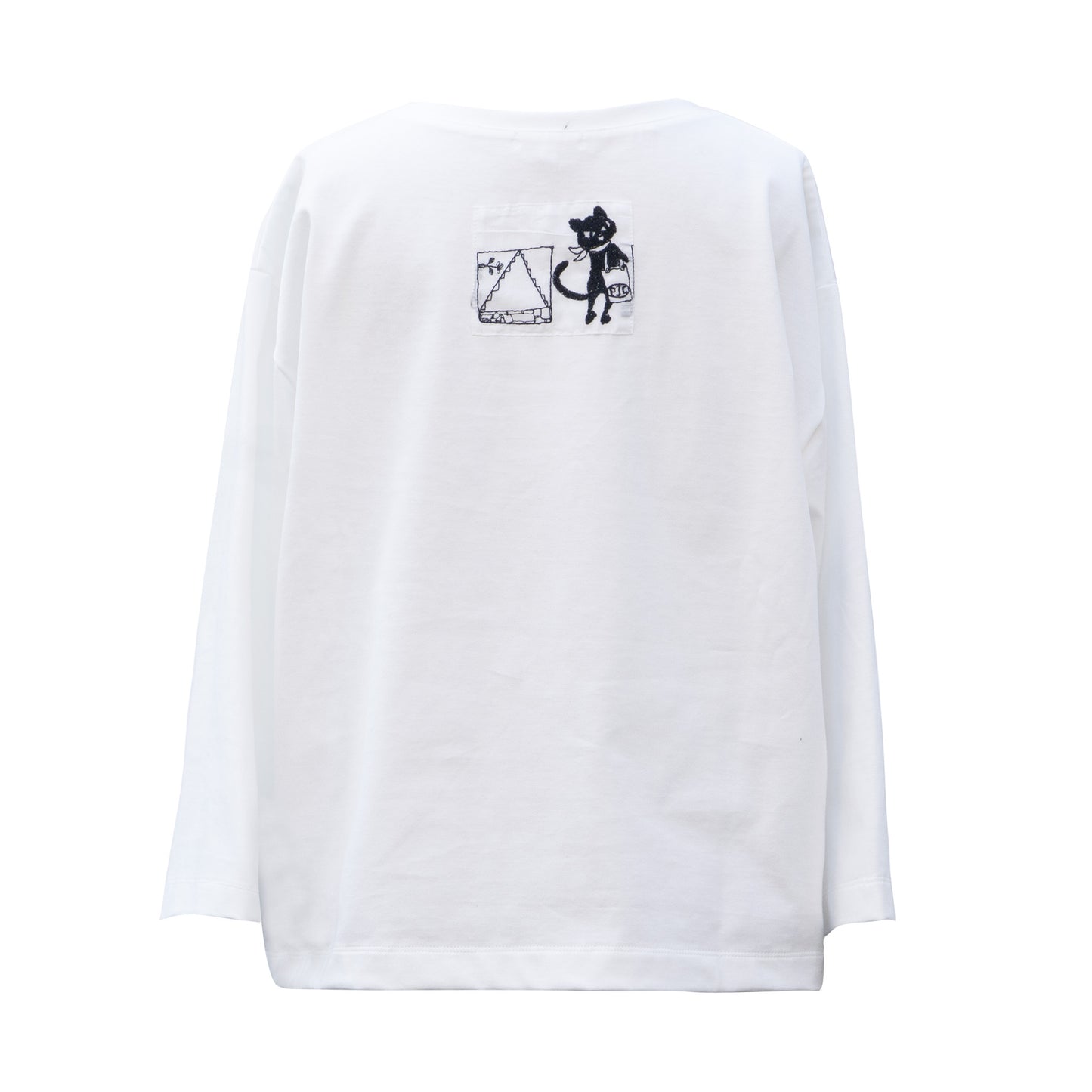 街クロッチ 七分袖Tシャツ 白