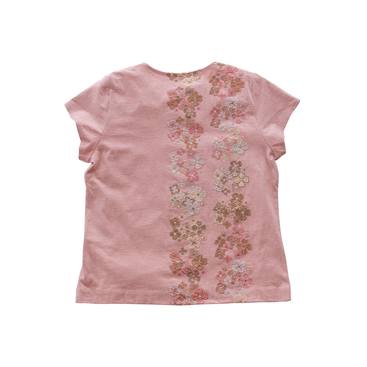 風花 フレンチスリーブTシャツ スモーキーピンク