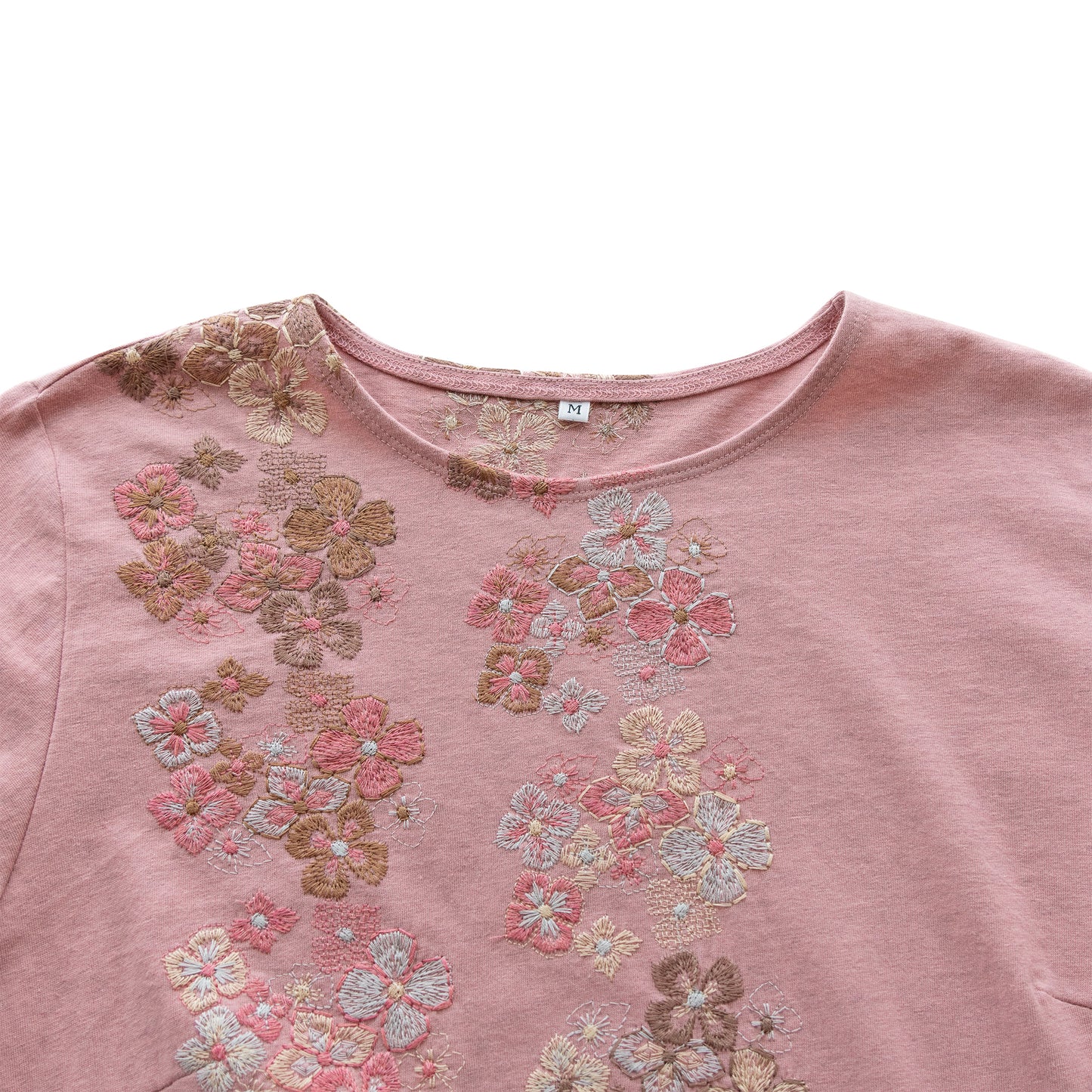 風花 フレンチスリーブTシャツ スモーキーピンク