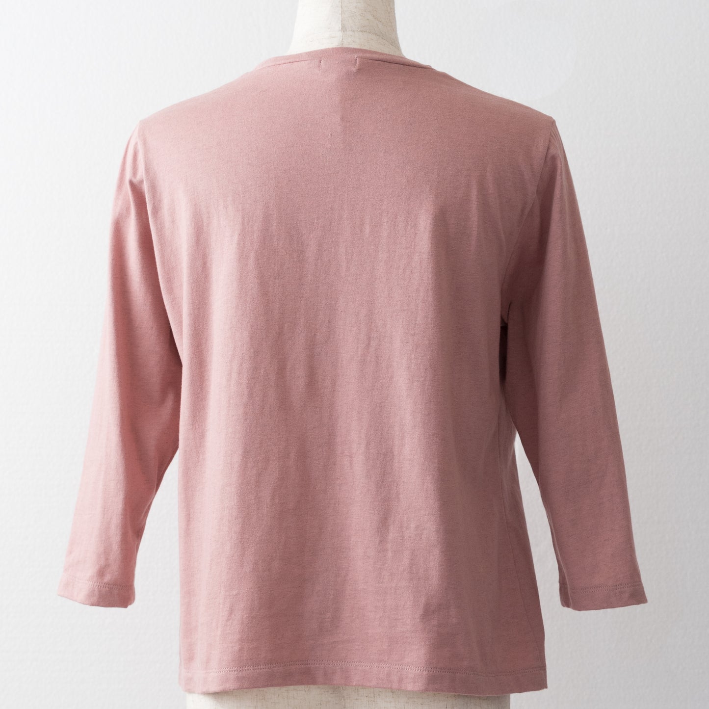 ピンタックTシャツ スモーキーピンク