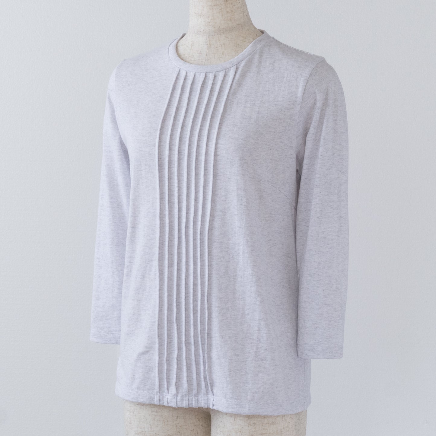 ピンタックTシャツ オートミールブリーチ