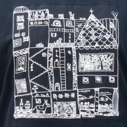 街クロッチ 半袖Tシャツ 黒