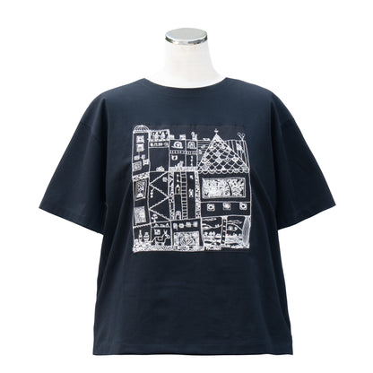 街クロッチ 半袖Tシャツ 黒