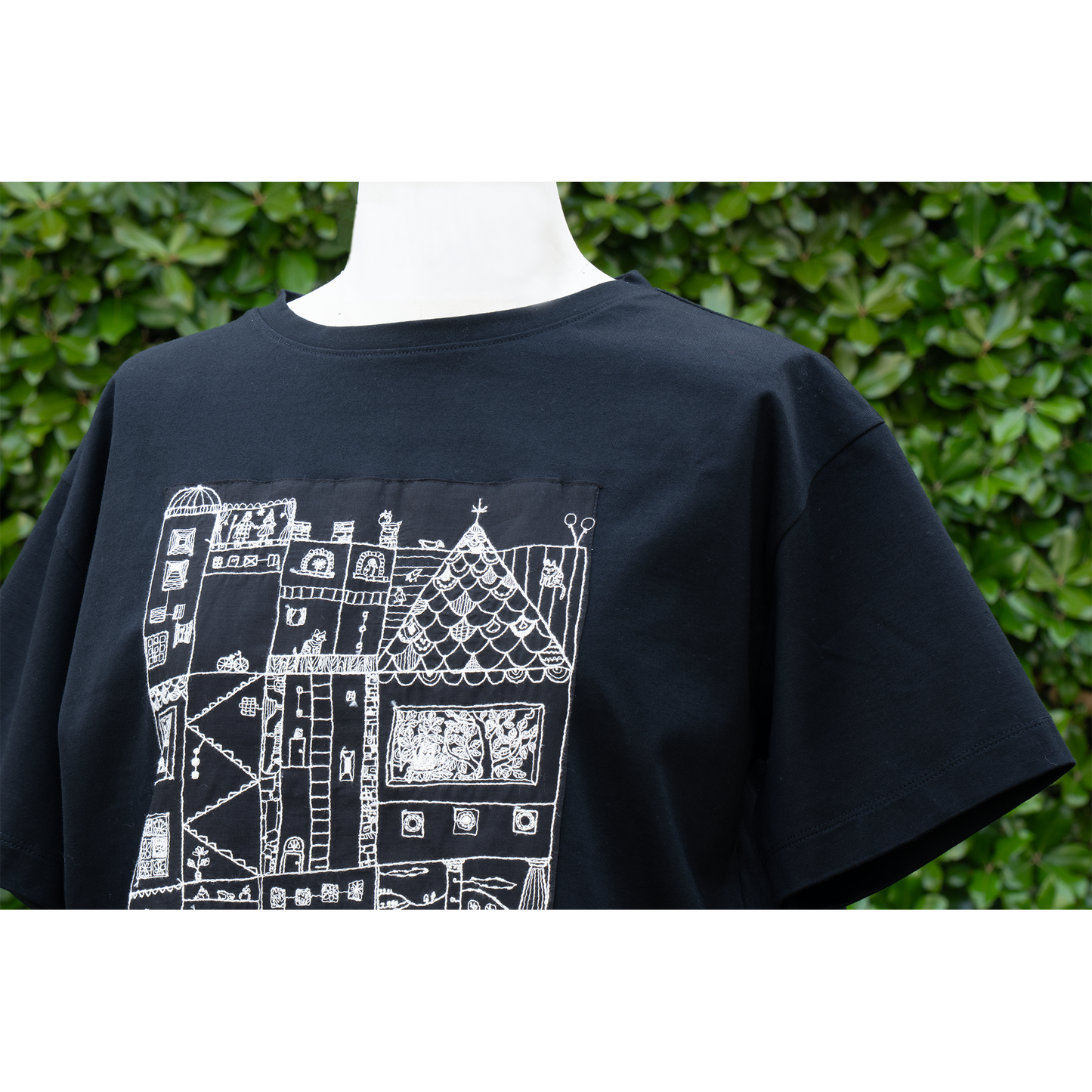街クロッチ 半袖Tシャツ 黒
