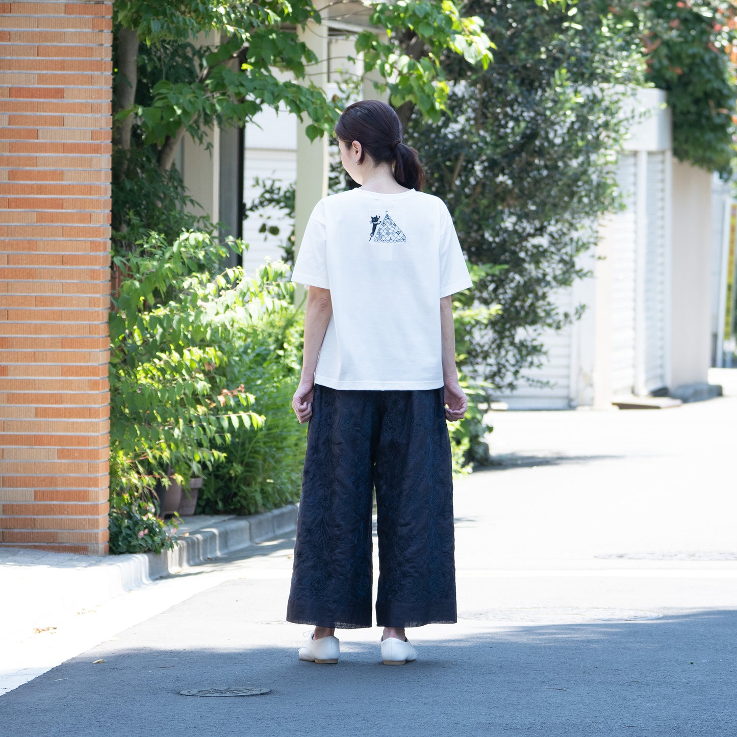 街クロッチ 半袖Tシャツ 白