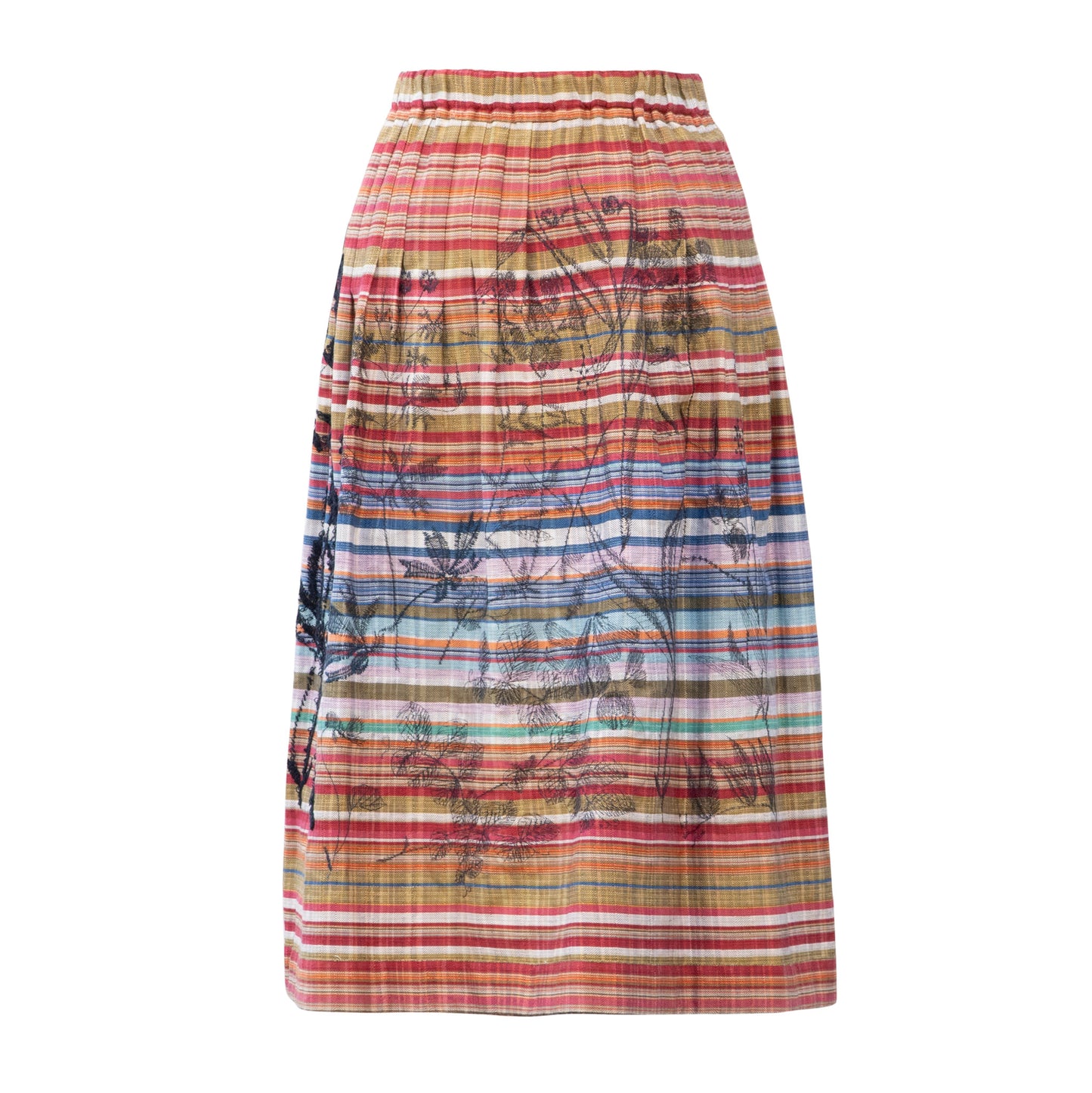 ビッグチェック 植物採集メガ リバーシブルタックスカート 多色×紺系【予約販売】