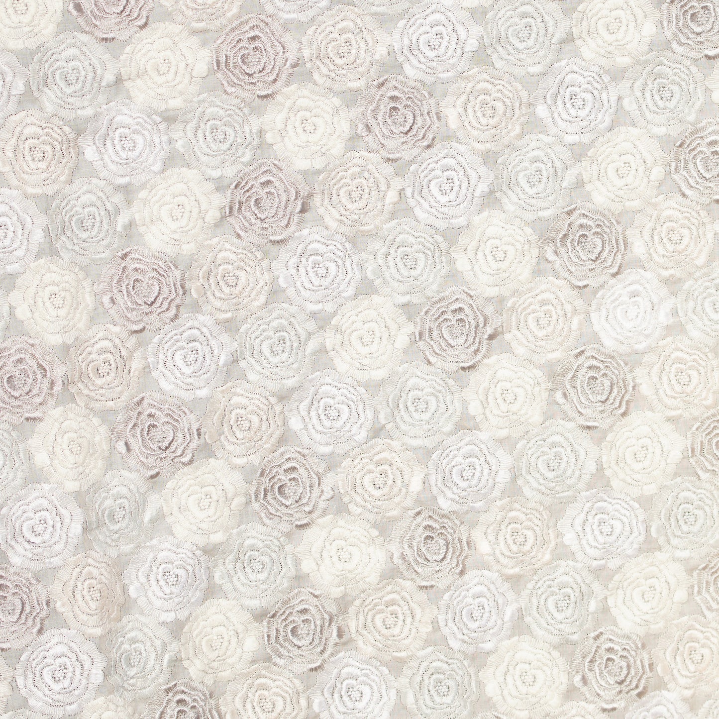 テキスタイル モネのバラ アイボリー