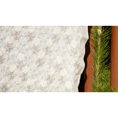 テキスタイル モネのバラ アイボリー