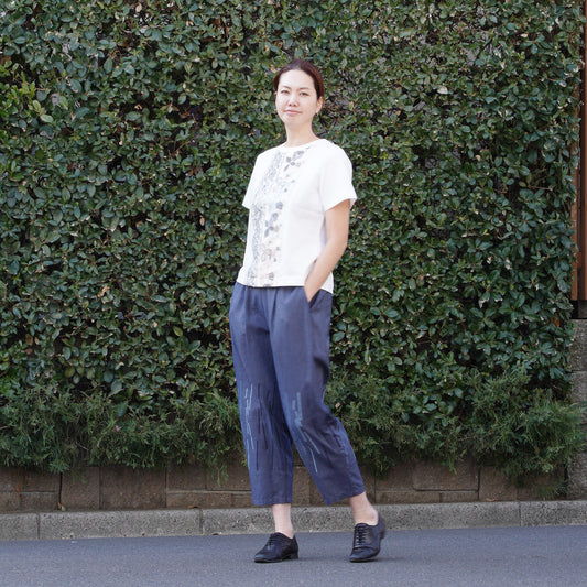 レーステープTシャツ ホワイト