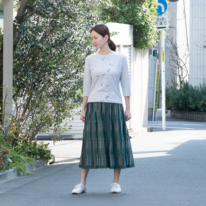 ボーラークローバー七分袖Tシャツ ライトブルー