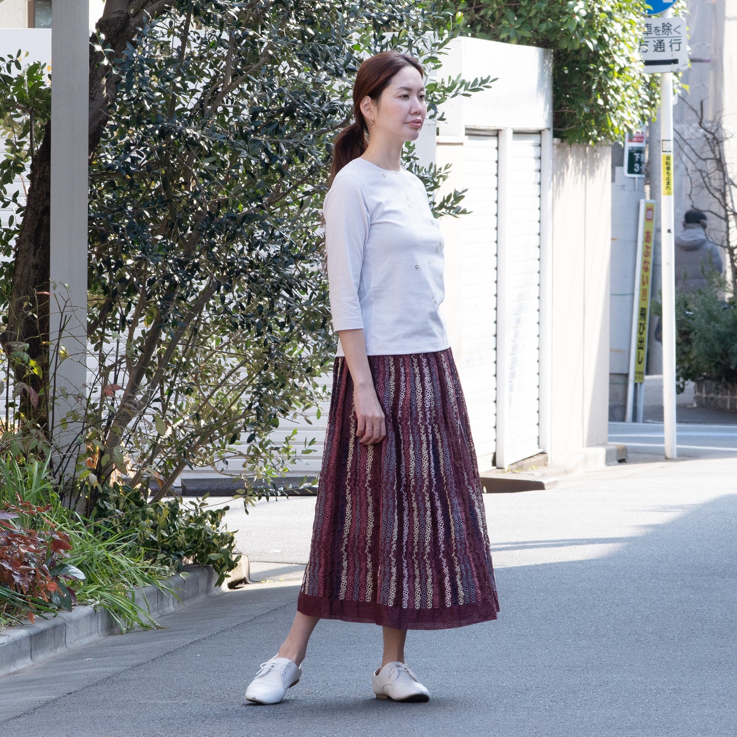 ボーラークローバー七分袖Tシャツ ソフトピンク