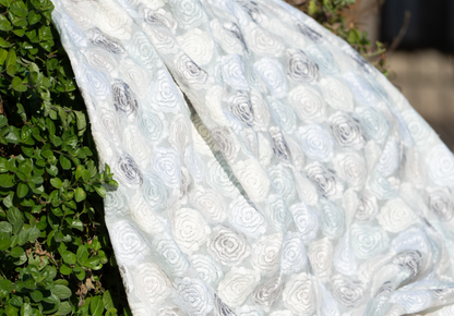 テキスタイル モネのバラ グリーン