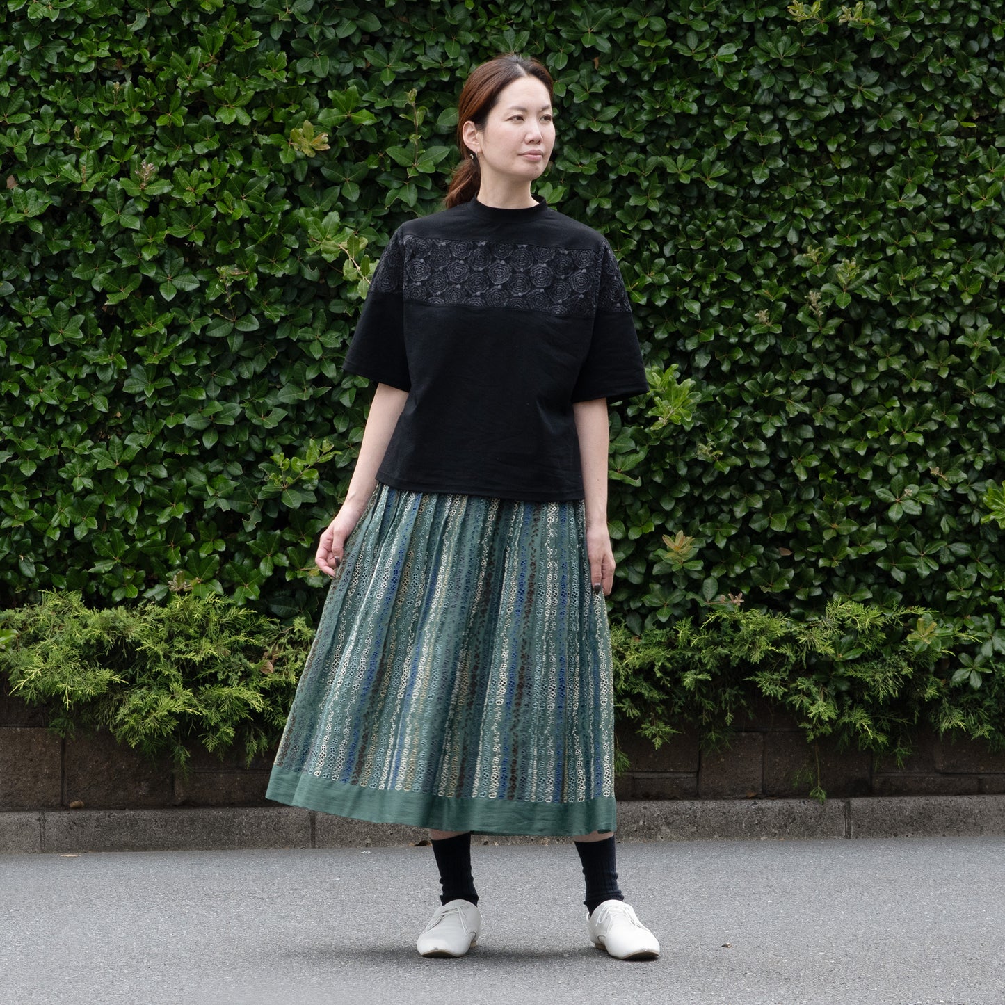 モネのバラフリーサイズ半袖Tシャツ