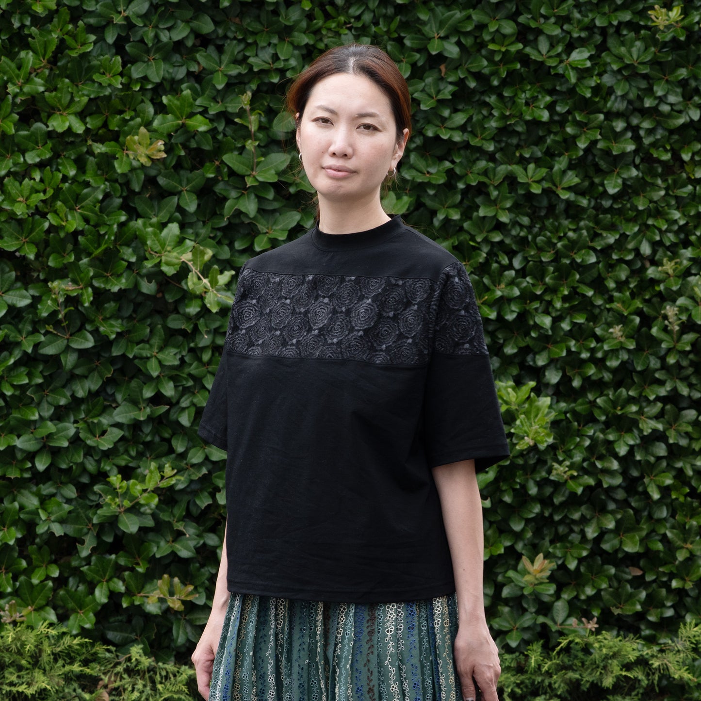 モネのバラフリーサイズ半袖Tシャツ