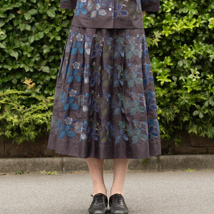 草むらのスミレタックスカート ネイビー